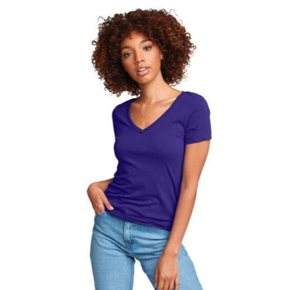 Next Level Women's 'Junior Fit' Ideal V-Neck T-Shirt - 2X - Picture 1 of 2